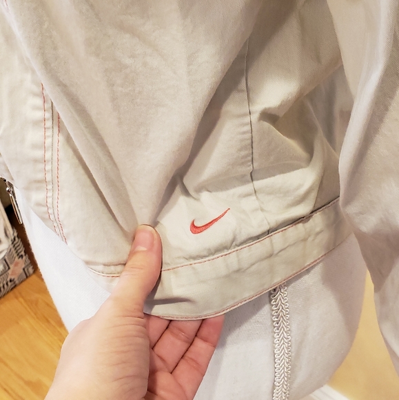 Nike Lightweight Cotton Jacket In Beige - Picture 5 of 15